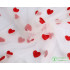 Red Hearts Net Fabric Light Soft Lace Mesh for Dress Making DIY Craft Sewing Sold By The Yard (91cm)