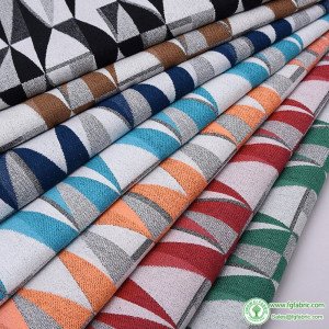 Upholstery Chenille Fabric Geometric Jacquard Home Decor Cloth Sofa Pillow Case by Meters