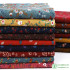 Vintage Fabric Printed Cotton Linen Small Floral Plaid for Sewing DIY Handmade Per Meters