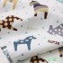 Baby Printed Cartoon Animals Twill Cotton Fabric for Sewing Children Clothes DIY Handmade Half Meters