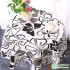 Thick Cotton Stripe Flowers Floral Printed Canvas Fabric for Tablecloths Sofa Shoes Curtain Home Decor By the Half Meter