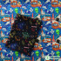 Outer Space Elements UFO Pure Cotton Fabric Handmade DIY Clothes Short Sleeved Printing Casual Children Fabrics By Meters