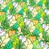 Pure Cotton Canvas Green Digital Printing Cartoon Panda Tiger Rabbit for Bags DIY Handmade by Half Meter