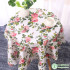 Thick Cotton Stripe Flowers Floral Printed Canvas Fabric for Tablecloths Sofa Shoes Curtain Home Decor By the Half Meter