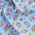 Ice Cream Baby Cartoon Digital Printed Cotton Muslin Fabric for Quilting Clothes Sewing Patchwork Per Half Meter