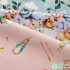 100%Cotton Fabric Rabbit Printed Cartoon Pastoral Style for Sewing Baby Clothes Per Half Meter