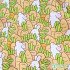Pure Cotton Canvas Green Digital Printing Cartoon Panda Tiger Rabbit for Bags DIY Handmade by Half Meter
