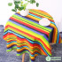 Thick Cotton Stripe Flowers Floral Printed Canvas Fabric for Tablecloths Sofa Shoes Curtain Home Decor By the Half Meter