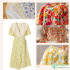 Chiffon Fabric Bubble Wrinkle Printed Floral for Sewing Maxi Dress Thin Summer Cloth by Meters