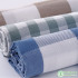 Plaid Fabric Dyed Linen Solid Color for Sewing Pillow Sofa Tablecloth Black and White Grid by Meters