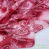 Vintage Polyester Charmeuse Satin Fabric Elegant Paisley Floral Print For Scarfs Dresses Sold By Yard