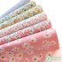 Flower Floral Fabric Poplin Printed Cotton Summer Light Cloth Handmade Patchwork DIY Per Half Meter