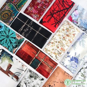 Floral Rayon Fabric By Half Meter Flower Bamboo Knotted Thin And Light for Sewing Dress Clothes Accessories