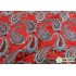 Red Paisley Jacquard Brocade Fabric for Dress Making 148cm Wide - Sold By The Meter