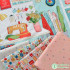 Cotton Fabric Sewing Machine Home Floral Dots Digital Printed DIY Handmade by Half Meter
