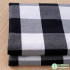 Plaid Fabric Dyed Linen Solid Color for Sewing Pillow Sofa Tablecloth Black and White Grid by Meters