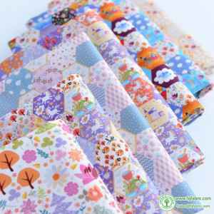 Children Cartoon Multicolor Digital Printed Cotton Muslin Fabric Unicorn Pattern for Baby Clothes DIY Per Half Meter