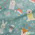 Baby Printed Cartoon Animals Twill Cotton Fabric for Sewing Children Clothes DIY Handmade Half Meters