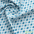 Blue Cherry Blossom Wave Ethnic Cotton Geometric Pattern Digital Printing Fabric For Quilting Clothes DIY Handmade By Half Meter