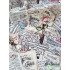 Vintage Newspaper Printed Fabric Scrapbook Rose Cakes for Sewing DIY Handmade by Half Meter