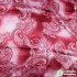 Vintage Polyester Charmeuse Satin Fabric Elegant Paisley Floral Print For Scarfs Dresses Sold By Yard