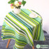 Thick Cotton Stripe Flowers Floral Printed Canvas Fabric for Tablecloths Sofa Shoes Curtain Home Decor By the Half Meter
