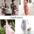 50D Transparent Floral Printed BOHO Chiffon Fabric For Sewing Summer Dresses BY Meters