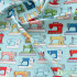 Cotton Fabric Sewing Machine Home Floral Dots Digital Printed DIY Handmade by Half Meter