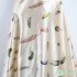 1 Yard Stretch Satin Feathers Pattern Elastic Imitate Silk charmeuse Dressing Making 58