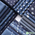 Summer Thin and Soft Cotton Printed Denim Fabric Clover Star Polka dots Stripe for Sewing Clothes Pants by the half Meter