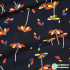 Rayon Fabric Dark Small Floral Flower Thin And Light DIY Handmade Pajamas Summer Clothes By Half Meter