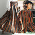 Striped Printing Corduroy Fabric New Ethnic Style for Sewing Pants Skirt Jacket Shoe Upper by Half Meter