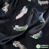 1 Yard Stretch Satin Feathers Pattern Elastic Imitate Silk charmeuse Dressing Making 58