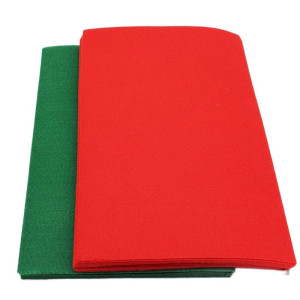CMCYILING  Red Green Felt Fabric 1 MM Thickness Polyester Cloth For DIY Crafts Scrapbook Non-Woven  Sheet 20 Pcs/Lot 20*30cm