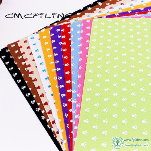 CMCYILING  Printed Felt Fabric 1 MM Thickness Polyester Cloth For Needlework DIY Crafts Dolls Felts Sheet 10 Pcs/lot 30cm*30cm