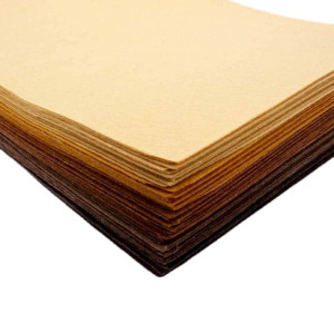50 Pieces/Lot  20*30cm  Brown Felt Fabric For Diy Sewing Doll Craft Polyester Cloth