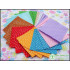 Printed HEARTS flowers Polka Dots Felt Fabric - 15cm x15cm per sheet - different colors 27 pcs/ lot