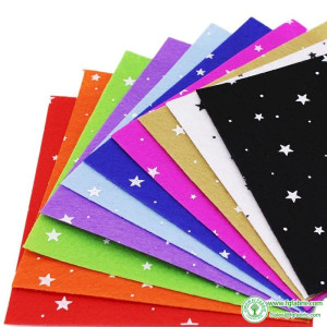 Printed Felt Fabric Polyester Nonwoven Cloth For Scrapbooking Sewing Dolls Craft 1mm Thickness Felts Sheet 10 Pcs/lot