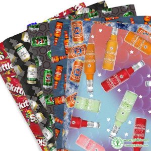 Food Juice Drink Beer Cartoon Polyester Canvas/Pure Cotton/4 ways stretch Knit Material Fabrics DIY Tissue Sewing Quilting Cloth