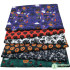 6PC Halloween Theme Printed Patchwork Polyester Cotton Fabric for Tissue Sewing Quilting Fabrics Needlework Material DIY Handmad