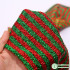DIY Christmas Glitter Fabric Red Green Stripe Polyester Fabric Clothing Accessories for Xmas Tablecloth Pillowcase Snowman Scarf