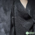 Jacquard Fabric Black Blended Autumn Winter Coat Clothing Designer Cloth Apparel Diy Sewing Polyester Cotton Material