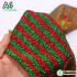 NEW Christmas Glitter Fabric Red Green Stripe Polyester Fabric Clothing Accessories for Xmas Tablecloth Pillowcase Snowman Scarf