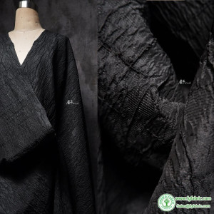 Jacquard Fabric Micro Wrinkle Texture for Creative Fashion Designer Cloth Apparel for Diy Sewing Pure Polyester Material