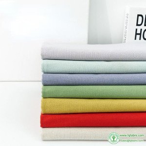 Polyester Linen Material Fabric Solid Color Tablecloth Pillow Sofa Curtain Wholesale Cloth By The Meter for Sewing Diy