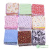 50Pcs 10x10cm Mixed Style Square Patchwork Cotton Fabric Cloth Needlework DIY Handmade Sewing Floral Print Fabrics