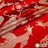 Dragon pattern brocade fabric silk satin fabrics material for DIY bags handwork