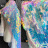 Scale round Laser Jacquard Fabric Magic Color Gradient Sequin Decorations Skirt Clothing Designer Fabric