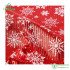 1PC Christmas Snowflake Print Linen Fabric DIY Red Gold Color Fabric Clothing Accessories for Tablecloth Pillowcase Decor Cloth