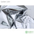 Lychee Life 50x137cm Silver Reflective Mirror Cloth Waterproof Clothes Creative Garment Double-sided Silver Mirror TPU Fabric
